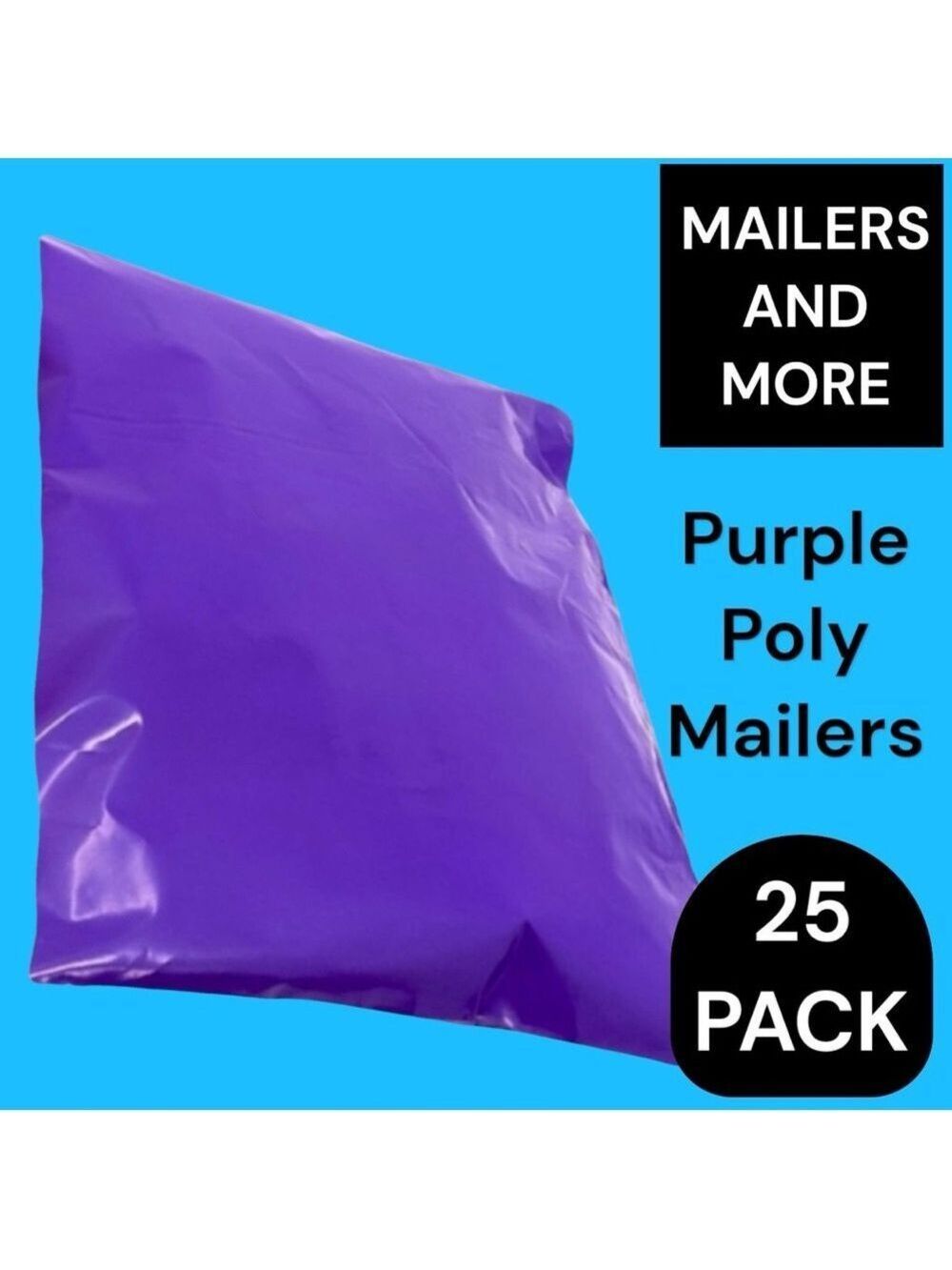 25 10X13 Poly Mailers Purple PRICE IS FIRM - Picture 3 of 9
